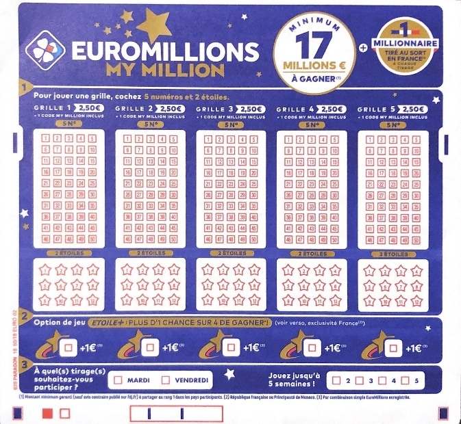 bulletin papier euromillions