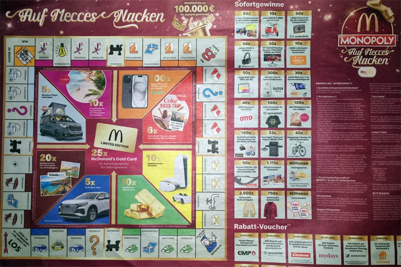 Monopoly mcdo Allemagne