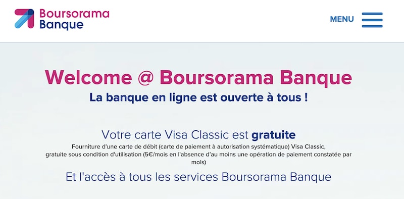 offre welcome boursorama