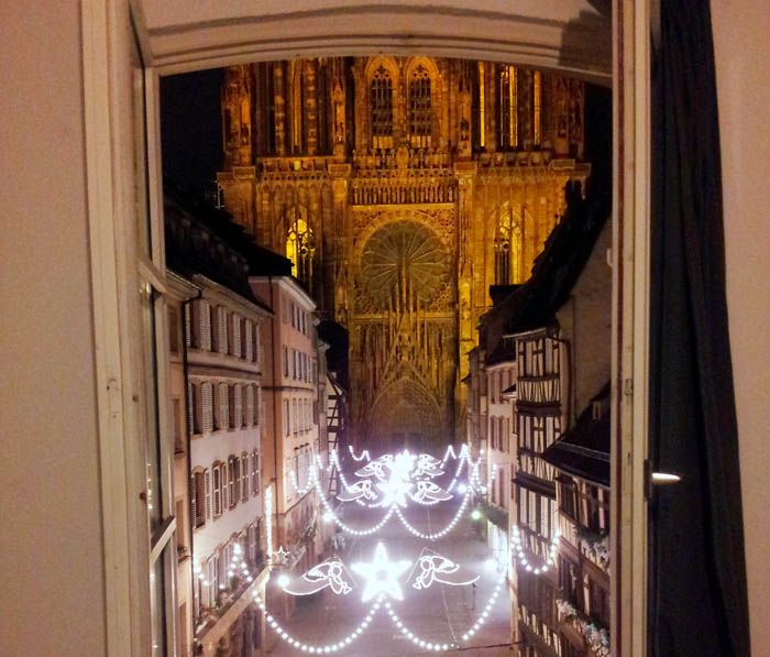 Appartement à Strasbourg avec vue sur la Cathedrale à Noël
